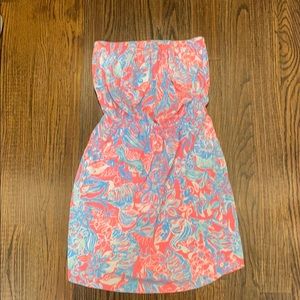 Lilly Pulitzer strapless mini dress- great preowned condition!